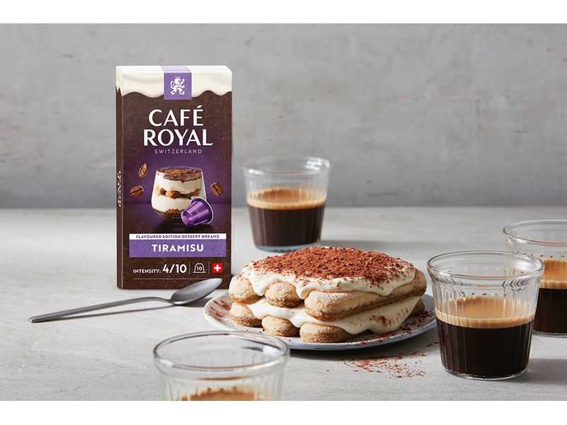 Café Royal Kaffeekapseln für Nespresso Tiramisu 100 Stück Kaffeekapseln für Nespresso Maschinen