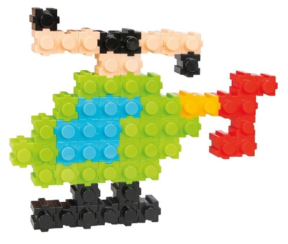 Pilsan Druckknopf-Bausteine 03296, Steckspiel, 200 bunte Teile, ab 3 Jahren bunt
