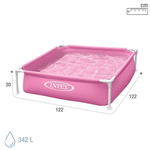 Piscina Intex Mini Frame Quadrada Desmontável 122x122x30 cm