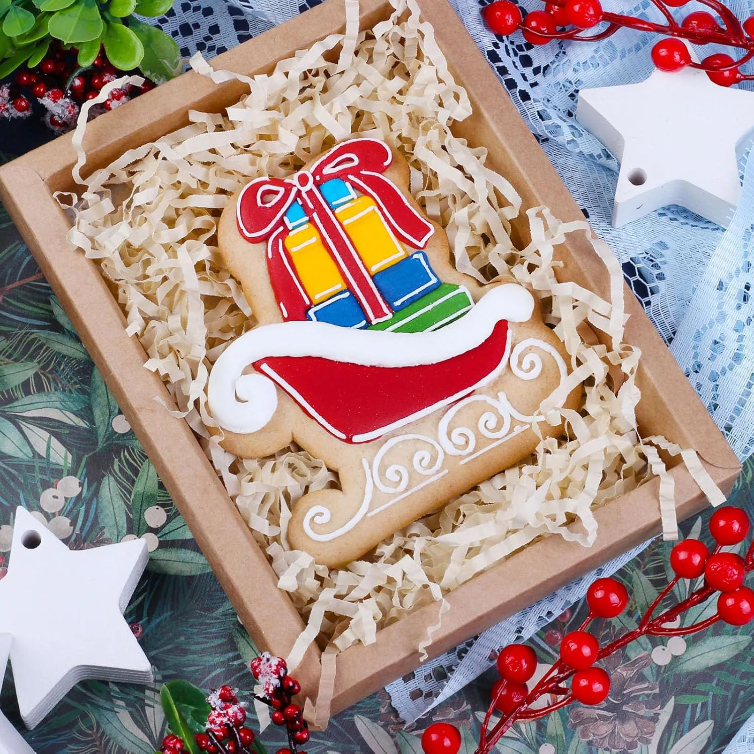 (50g) Geschreddertes Raffia Papier DIY Verpackungs Füllmaterial Bastel Deko für Geschenke / Pakete / Körbe - Braun