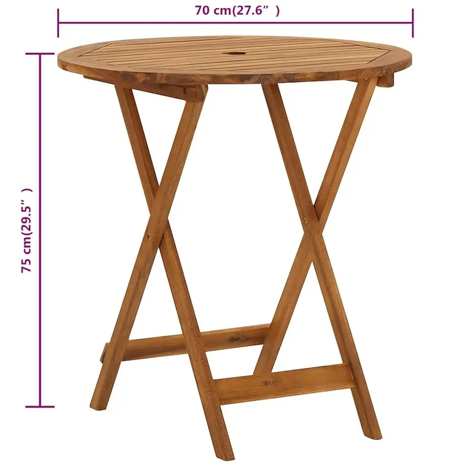 vidaXL - Tuintafel - Bruin - Acaciahout