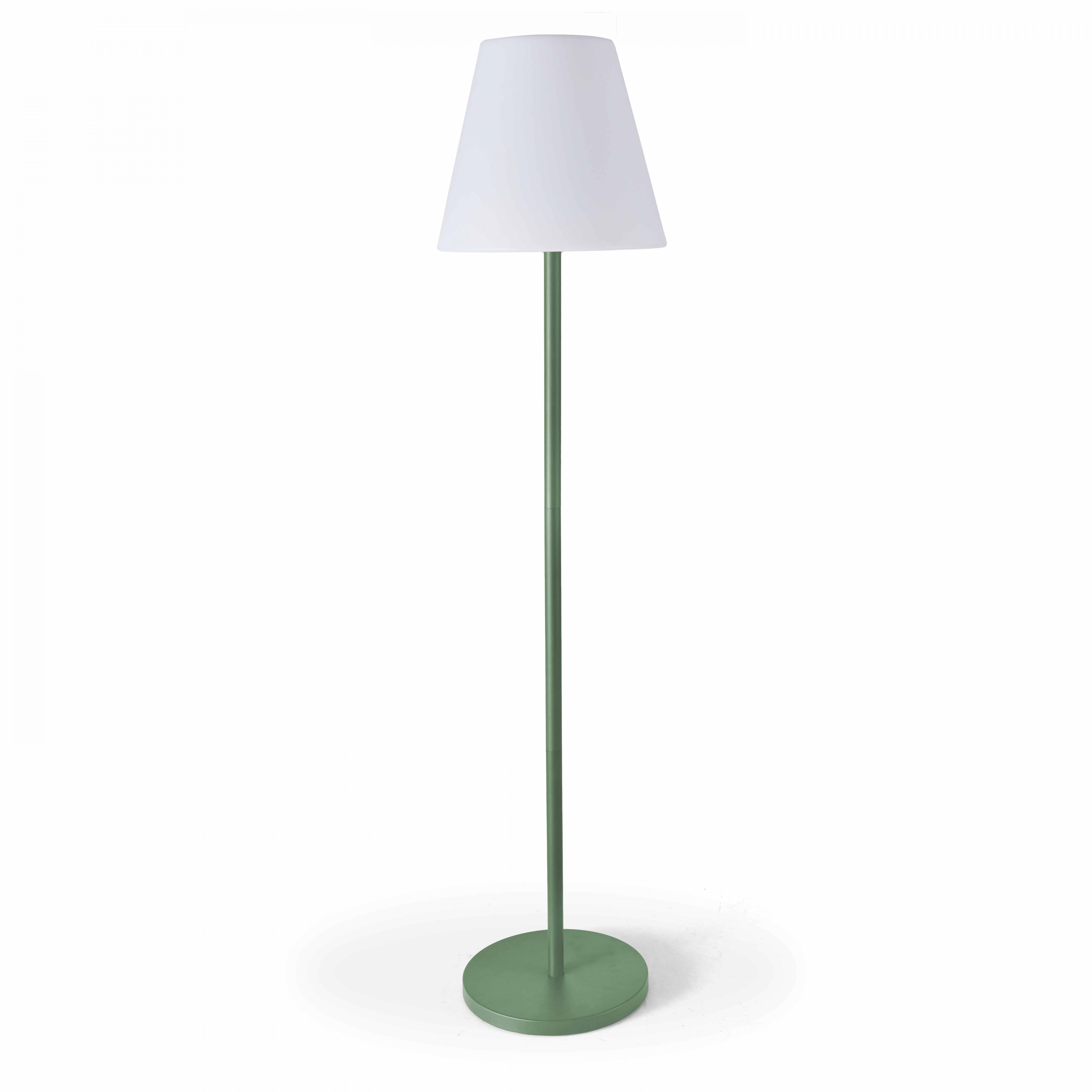 Lampadaire en acier vert