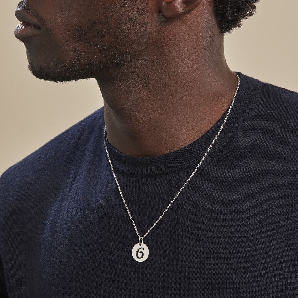 Pendentif Efiso Argent Blanc