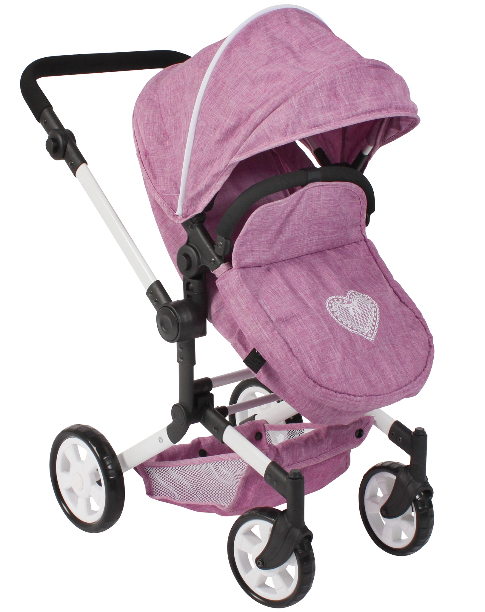 Kombi-Puppenwagen LINUS in pink melange
