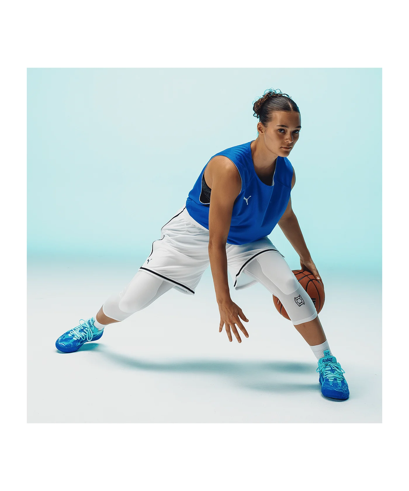 PUMA Hoops Team 3/4 Tight Weiss F02
