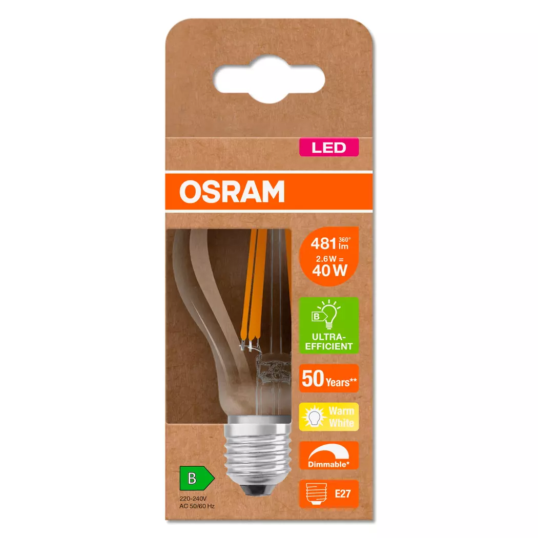 LED-Birne E27/2,6 Watt/Energie B