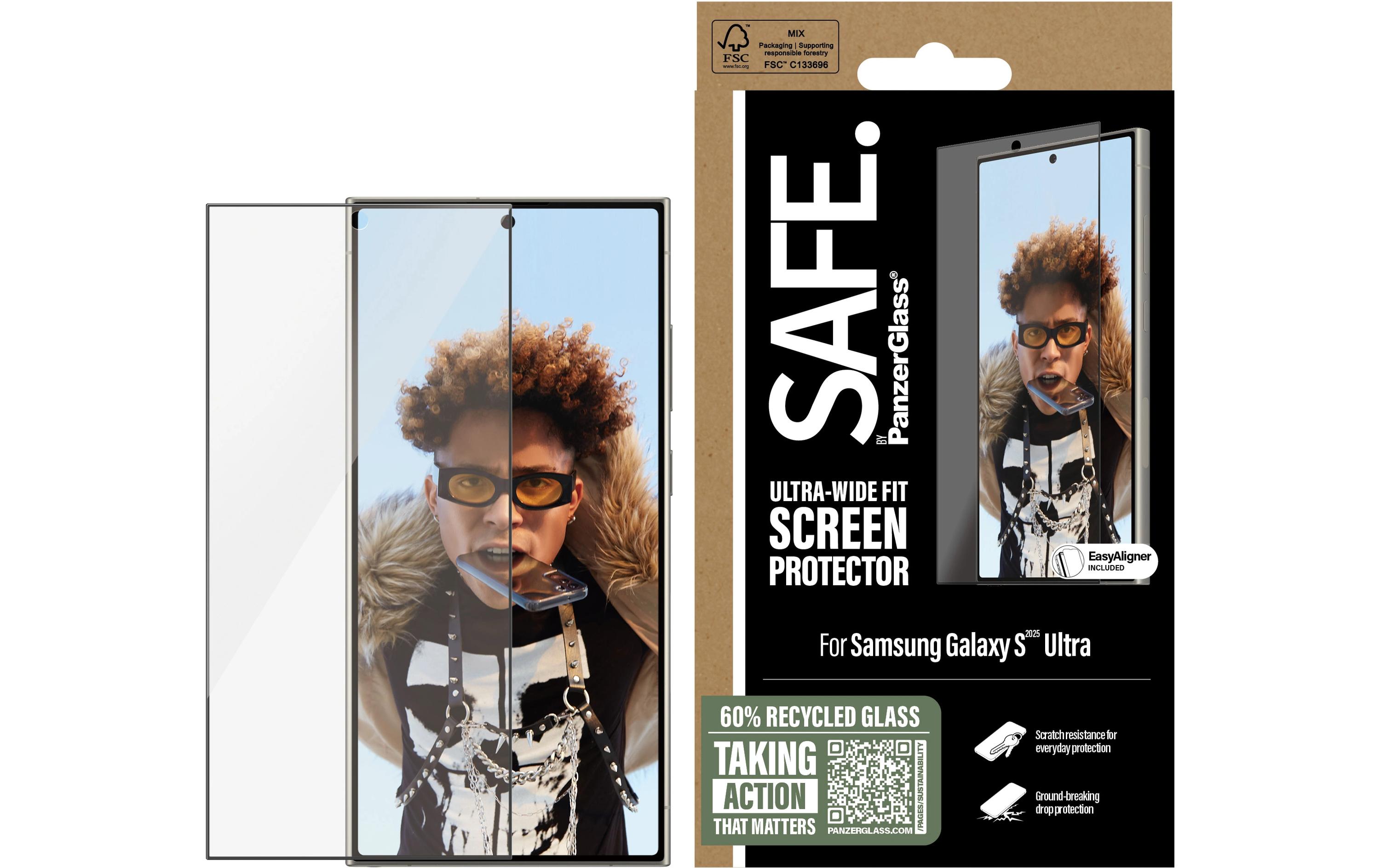 Displayschutz Ultra Wide Fit Galaxy S25 UltraDisplay-Schutzfolie für das Samsung Galaxy S25 Ultra mit Applikator