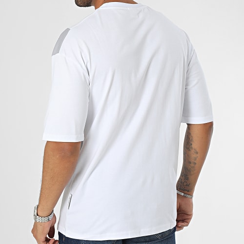 Tee Shirt Poche Blanc Gris