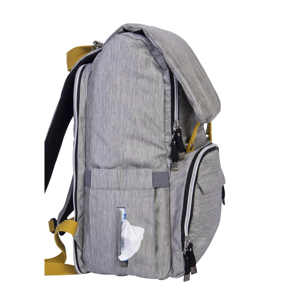 BABY ON BOARD Wickelrucksack Freestyle Yellowstone Grau