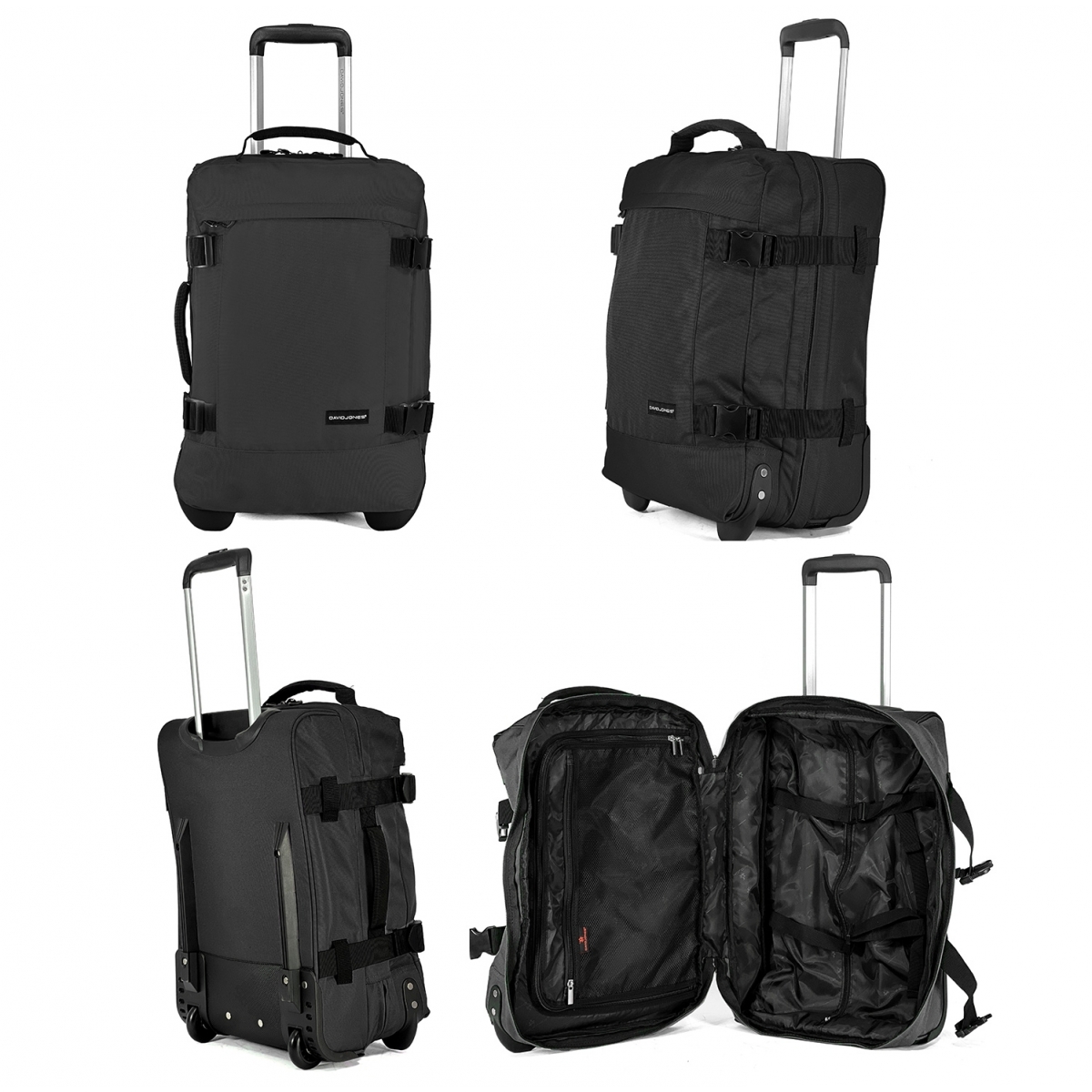 David Jones Sac de voyage cabine à roulettes 35L double compartiment David Jones taille S 50cm