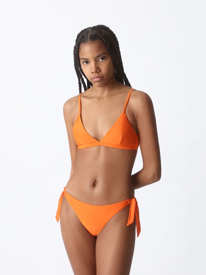 Top de biquíni triangular - Laranja