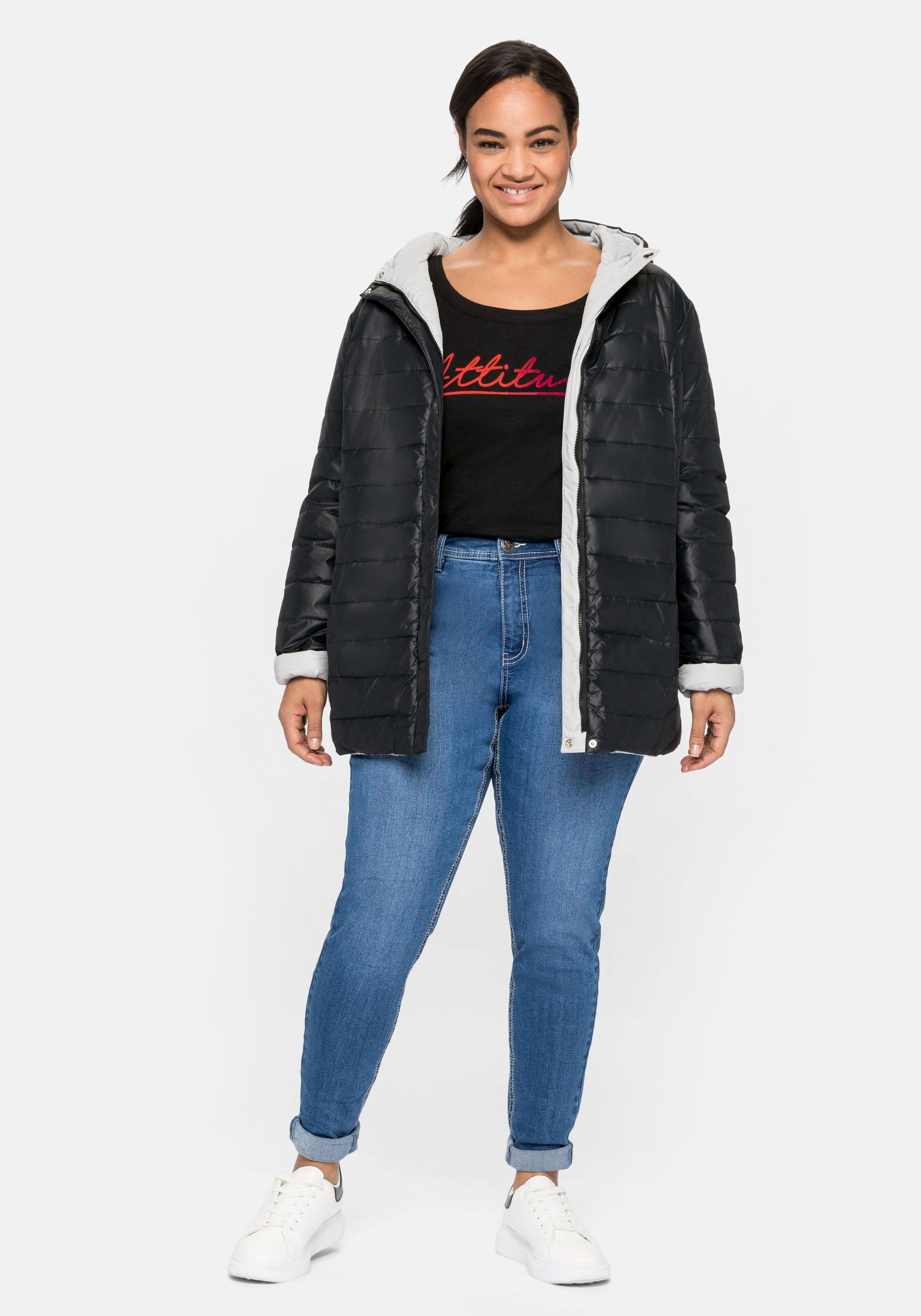 Wendejacke mit Kapuze, beidseitig tragbar