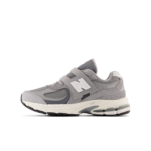 New Balance Kids' 2002 Hook & Loop Sneakers, Steel, 33