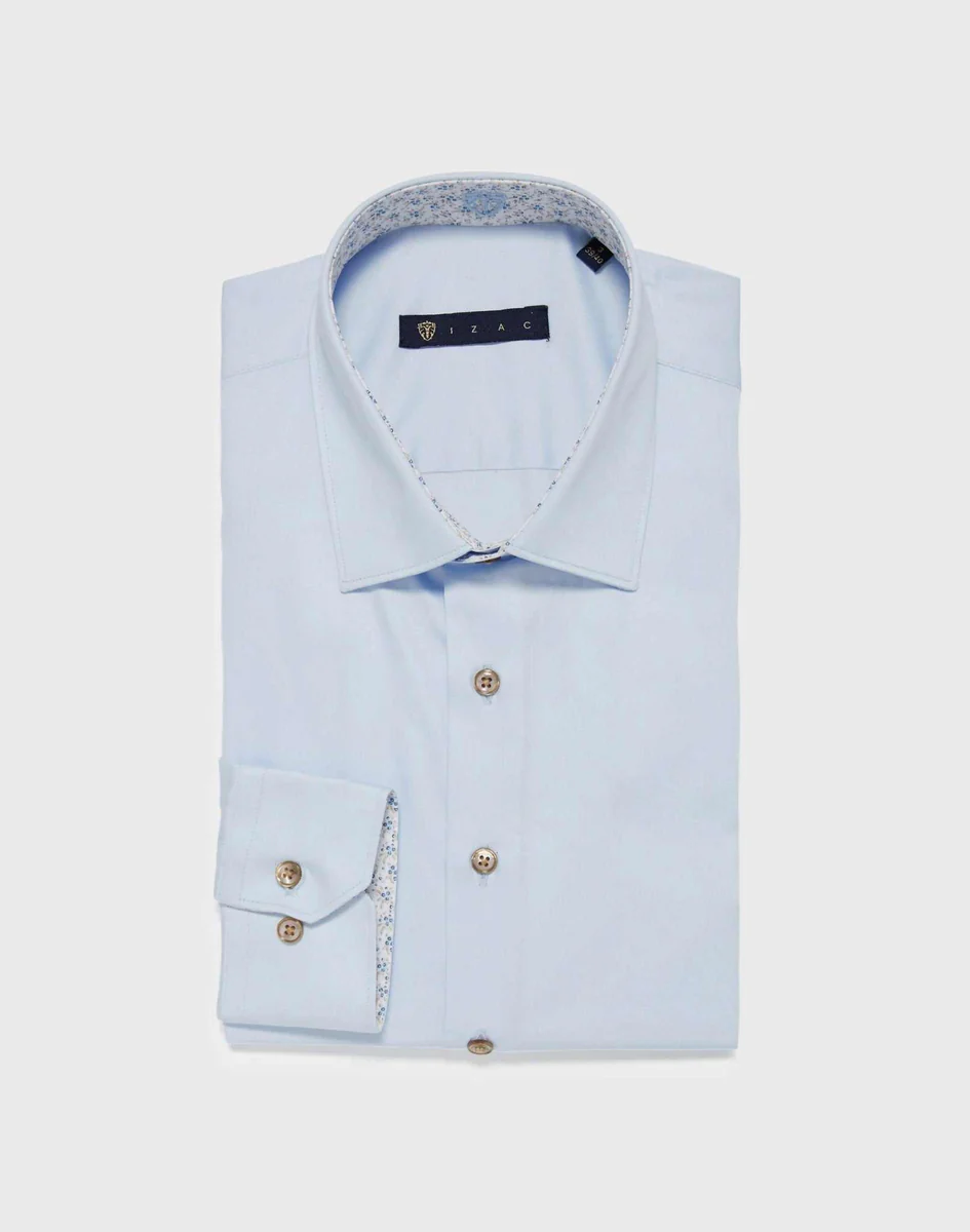 Chemise fantaisie bleu ciel 