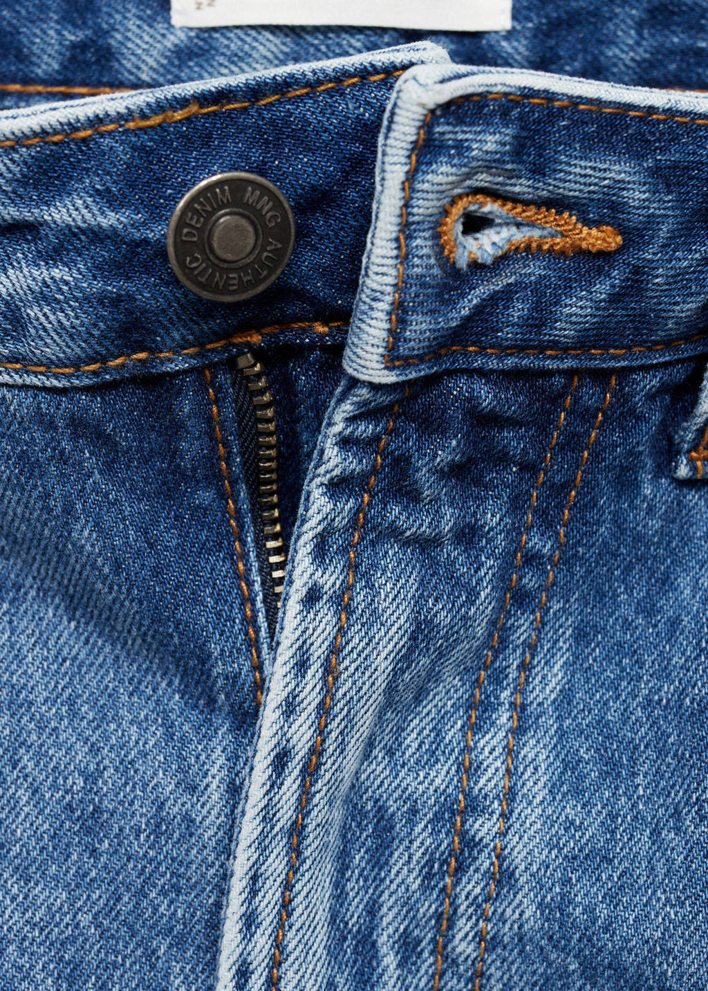 MANGO TEEN straight leg jeans medium blue denim