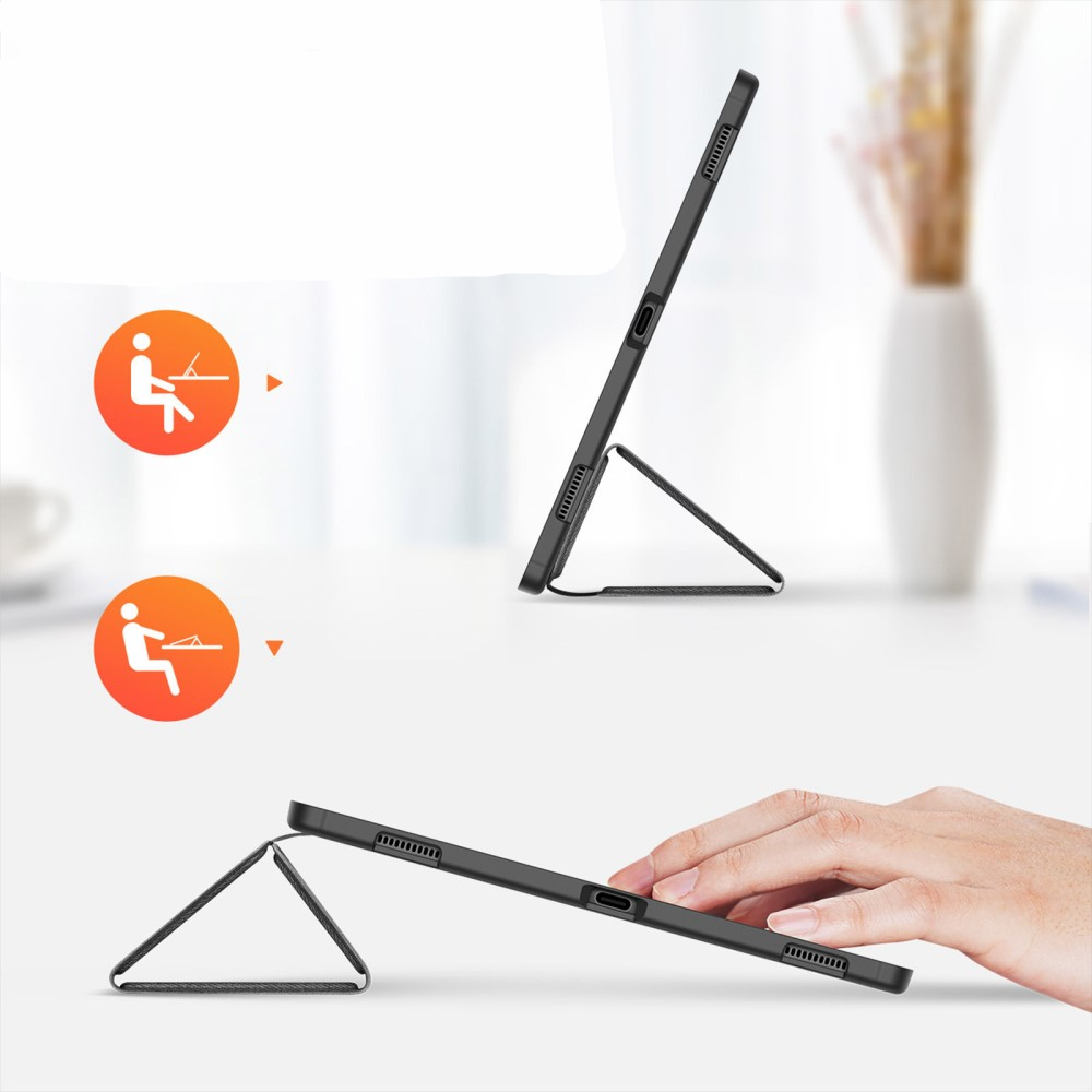 Samsung Galaxy Tab S10  Plus Tasche Smart Cover Hülle Stoff Design mit S-Pen Halterung - Rosa