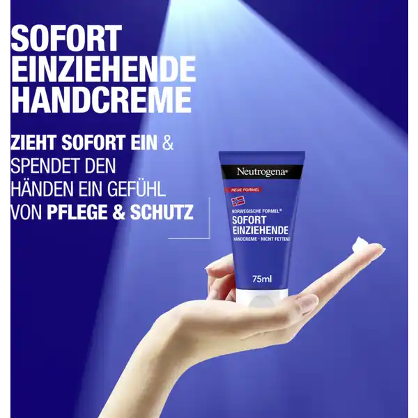Sofort einziehende Handcreme