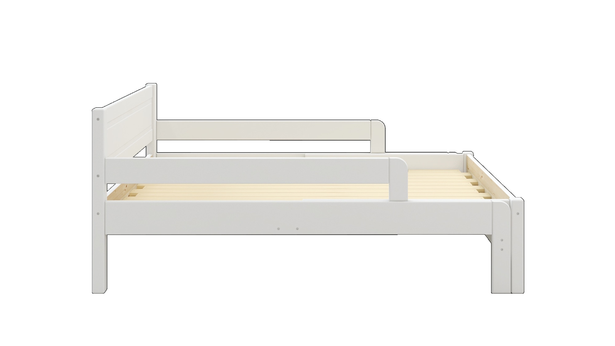 GOODproduct Kinderbett »Hero, Massivholzbett, ausziehbar von 140 bis 200 cm, FSC®« 90cm Breite, 140-200cm Liegefläche,  massive Kiefer, mit Lattenrost, zeitlose Optik,  Rausfallschutz
