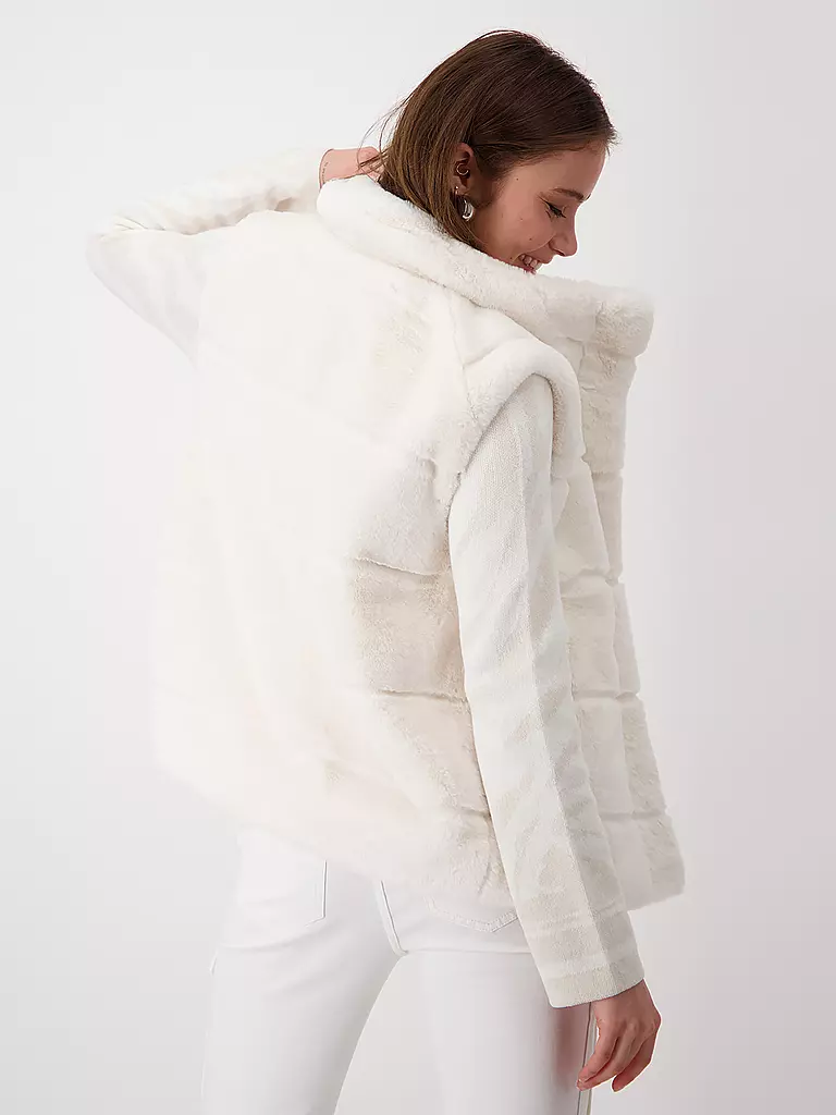 MONARI Gilet in Felloptik beige