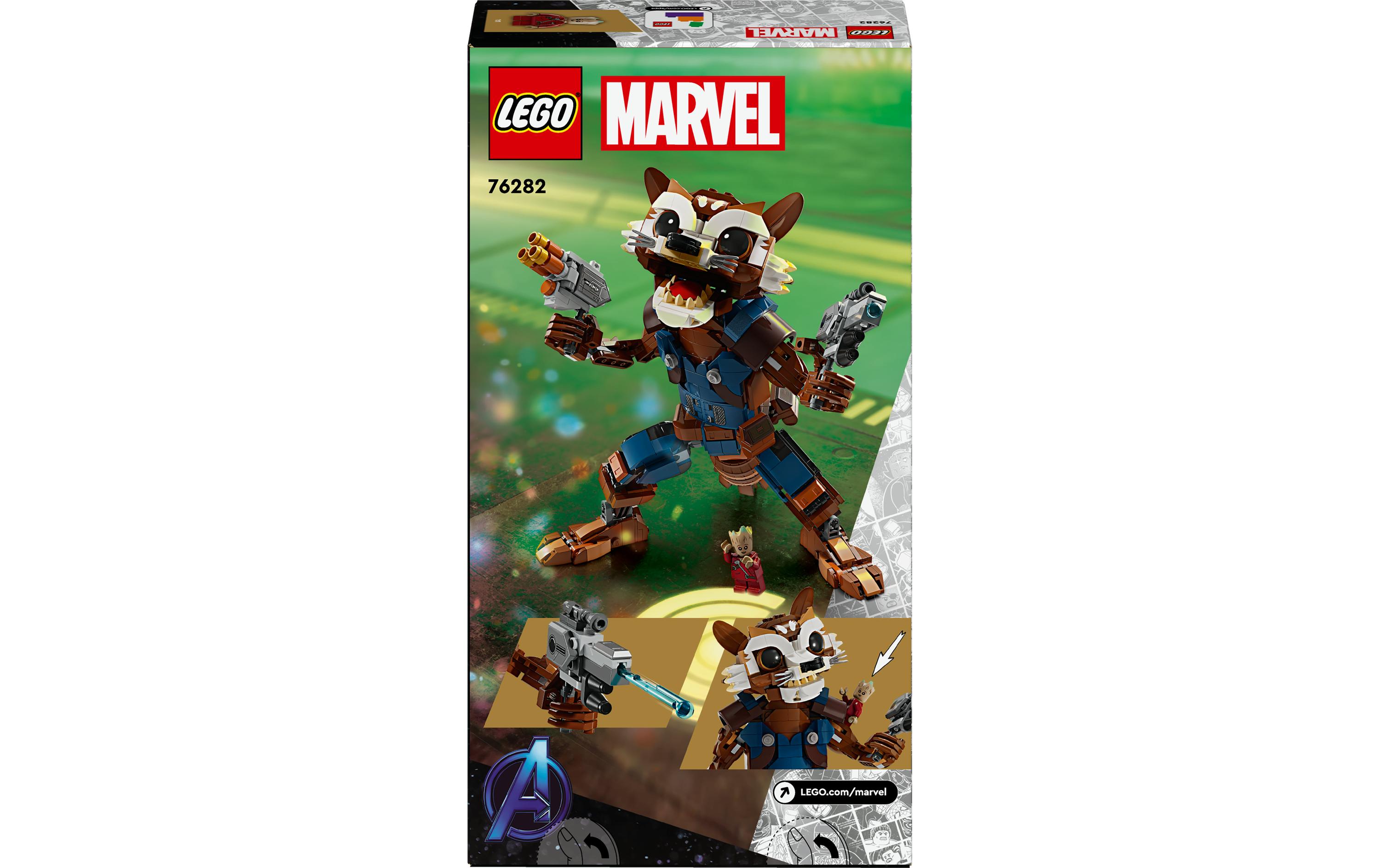Marvel Rocket & Baby Groot 76282Bau- und Spielset zum Spielen und Ausstellen