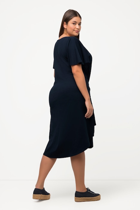 Midikleid, U-Boot-Ausschnitt, Halbarm, Biobaumwolle
