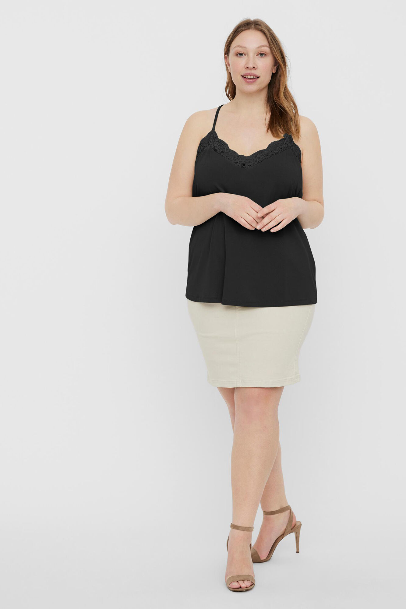 Top Plus Size com Alças - Preto