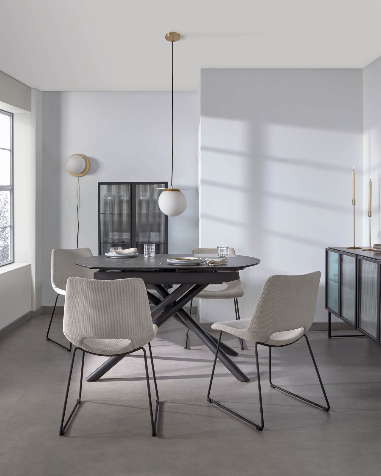 Kave Home Esstisch YODALIA 130-190 x 100 cm Keramik