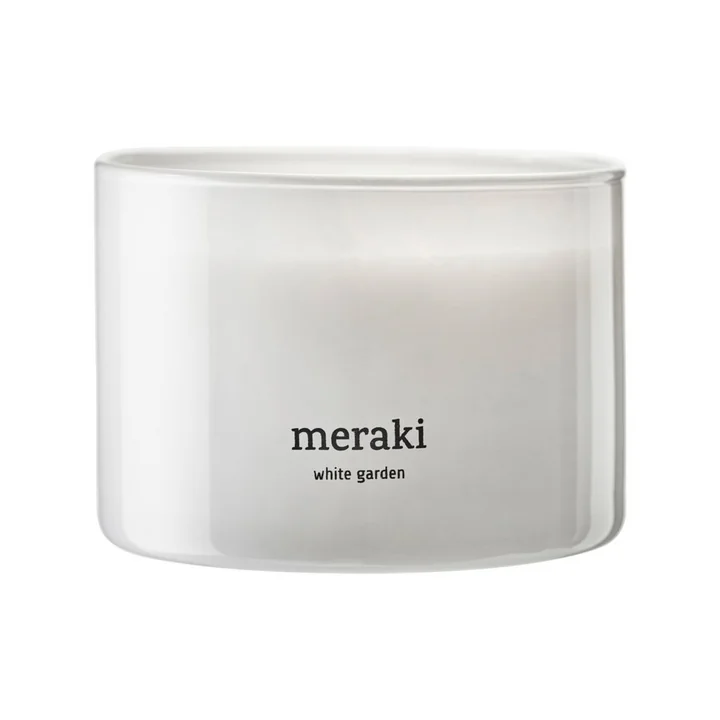 Meraki - Duftkerze, Ø 10 cm, White garden