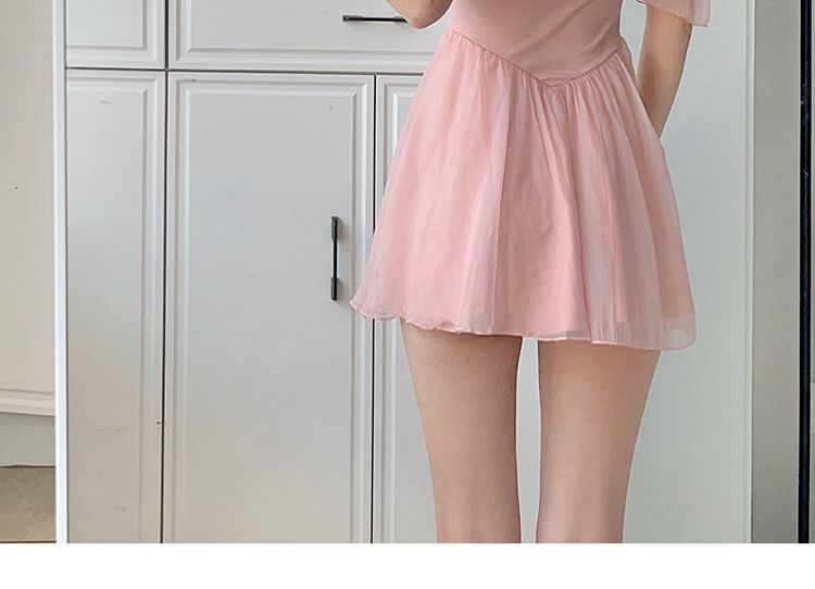 Kansen - Off-Shoulder zwemjurk