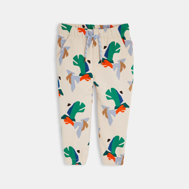 Jogging bébé garçon à motifs feuilles géométriques beige Catimini Beige