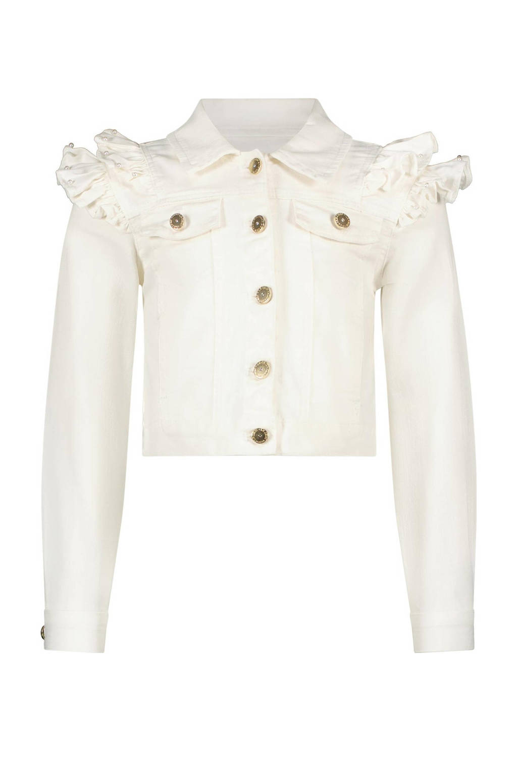 Le Chic zomerjas ALLY met ruches wit