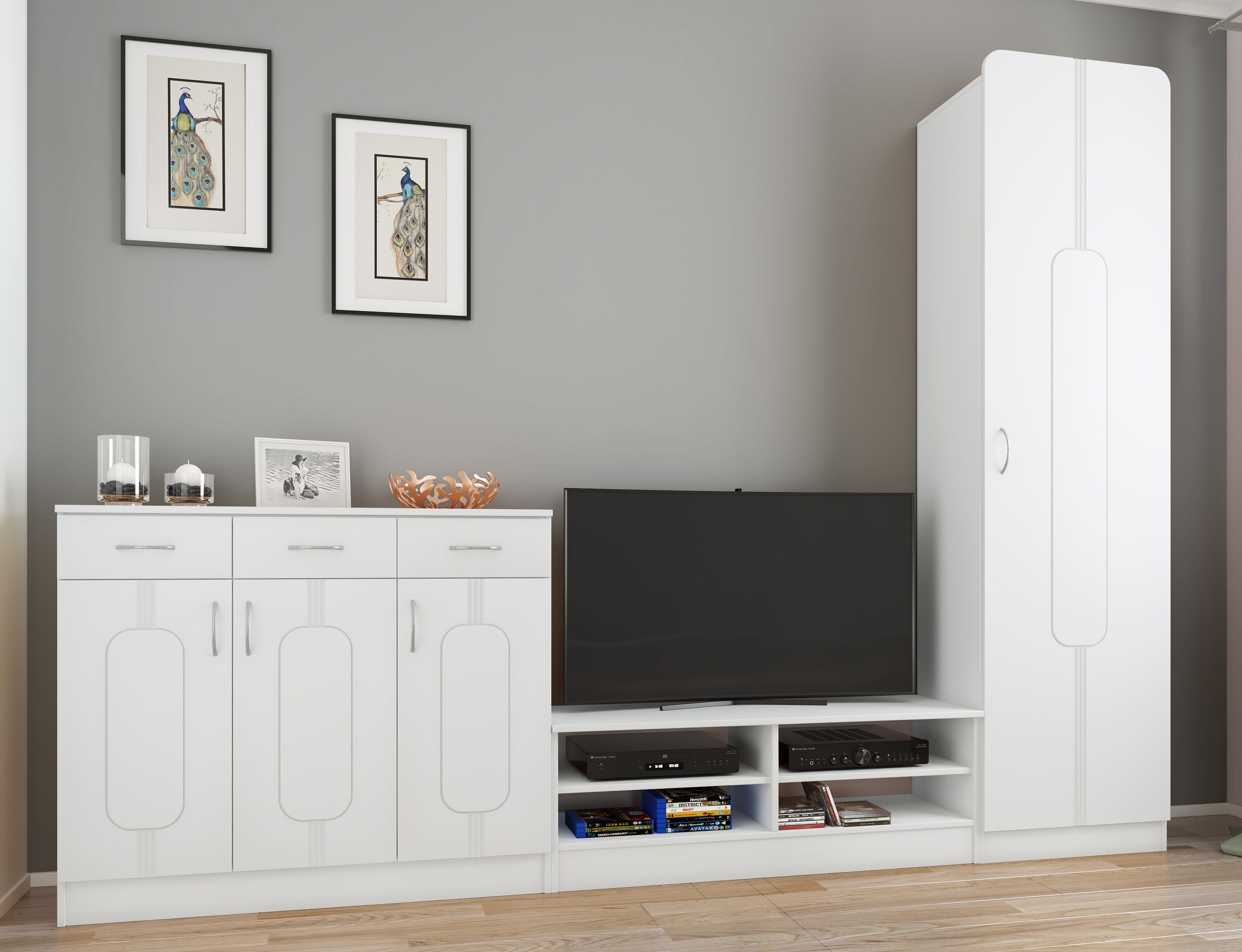 VCM Holz Wand Badspiegel Wandspiegel Spiegel Bad mit Ablage Balia