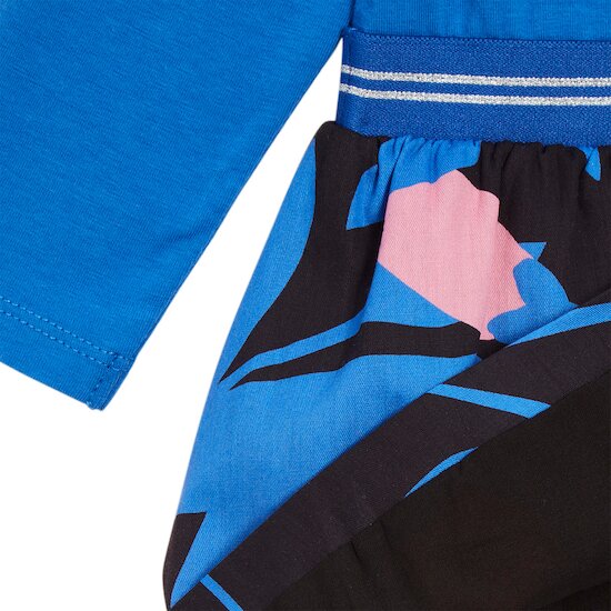 Pop mood Robe manches longues   bleue fleurie        de               Marèse