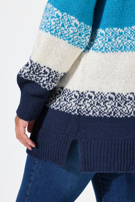 Pullover, oversized, Colorbocking, Seitenschlitze