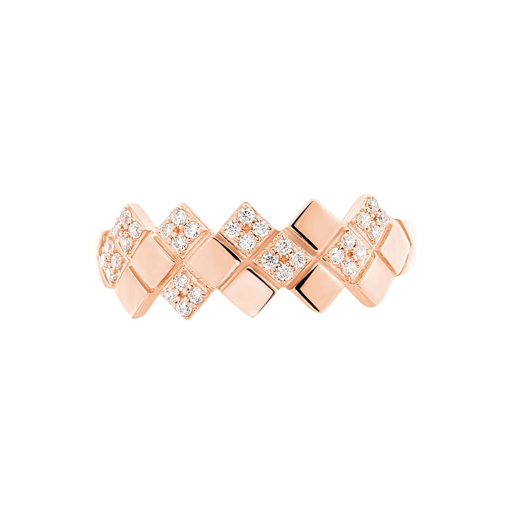 Bague Tonia Or Rose Oxyde De Zirconium