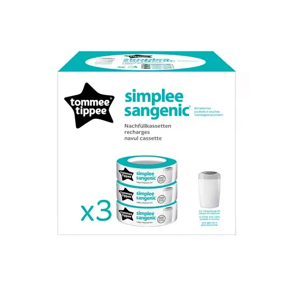 Tommee Tippee Simplee Sangenic - 3 refis