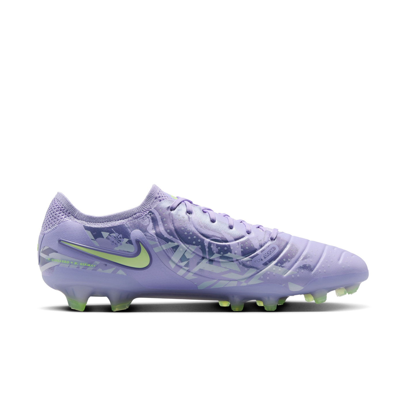 Nike Tiempo Legend 10 Elite Gras Voetbalschoenen (FG) Lichtpaars Lichtgeel