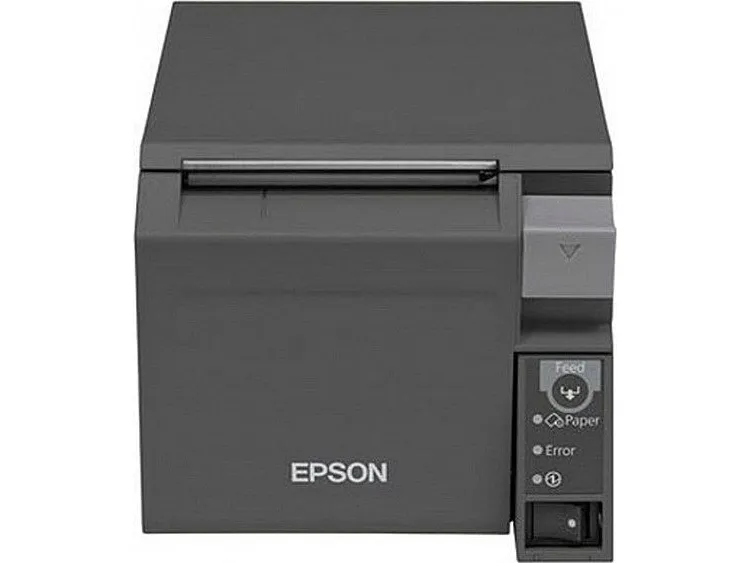 Epson TM T70II - Kvitteringsprinter - termisk linje - Rulle (8 cm) - 180 dpi - op til 250 mm/sek. - USB 2.0, seriel - skærer - mørkegrå