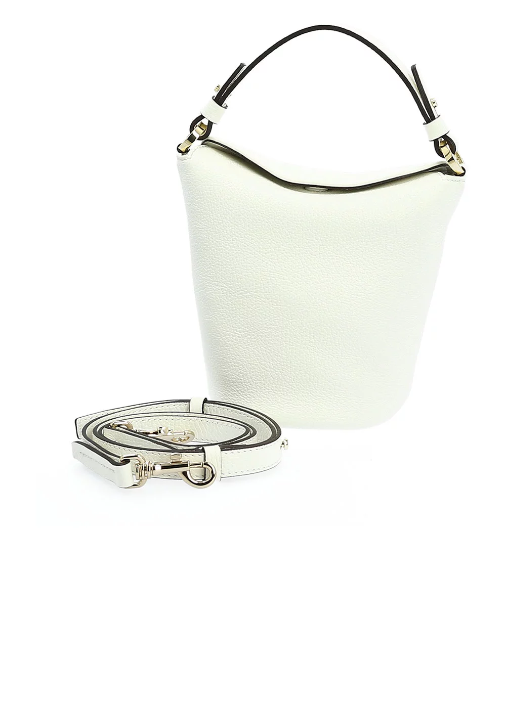 PETIT SEAU MARGOT CUIR BLANC