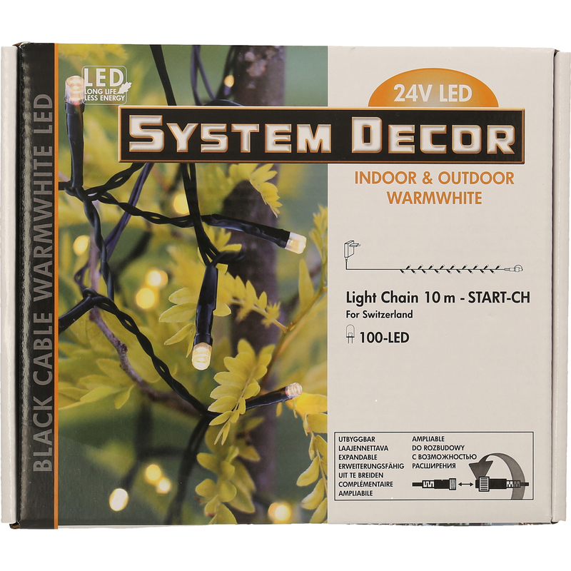 Star Trading System Decor LED-Lichterkette, 10 m, schwarz