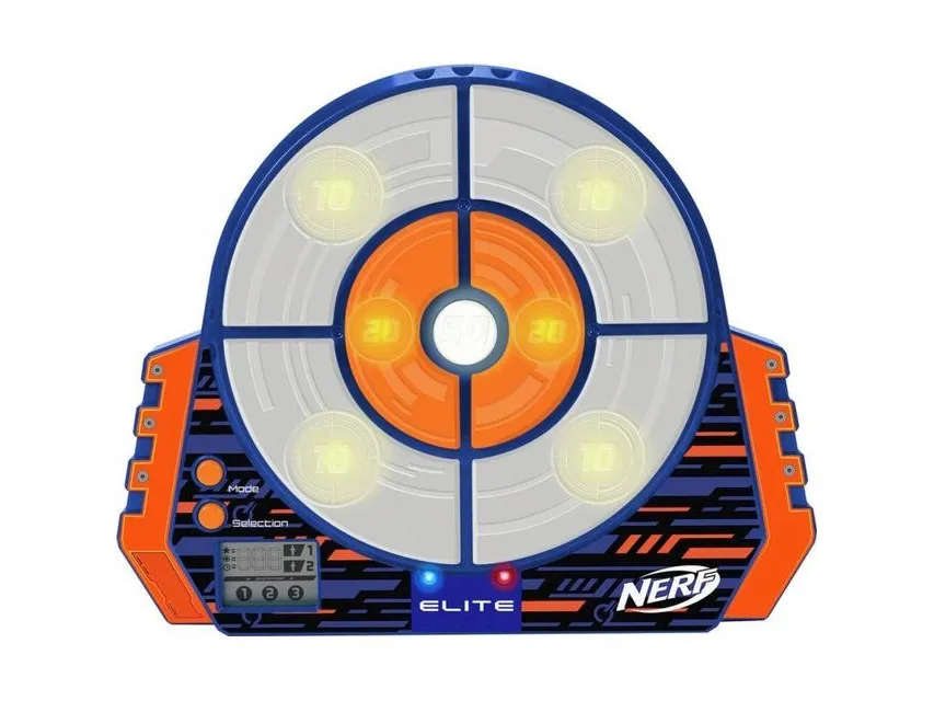 Jazwares Nerf - Elite Strike og Score Digital Target - hvid, blå, orange