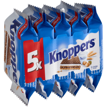 Knoppers Melk Crispy Wafel 5 Stuks 125g