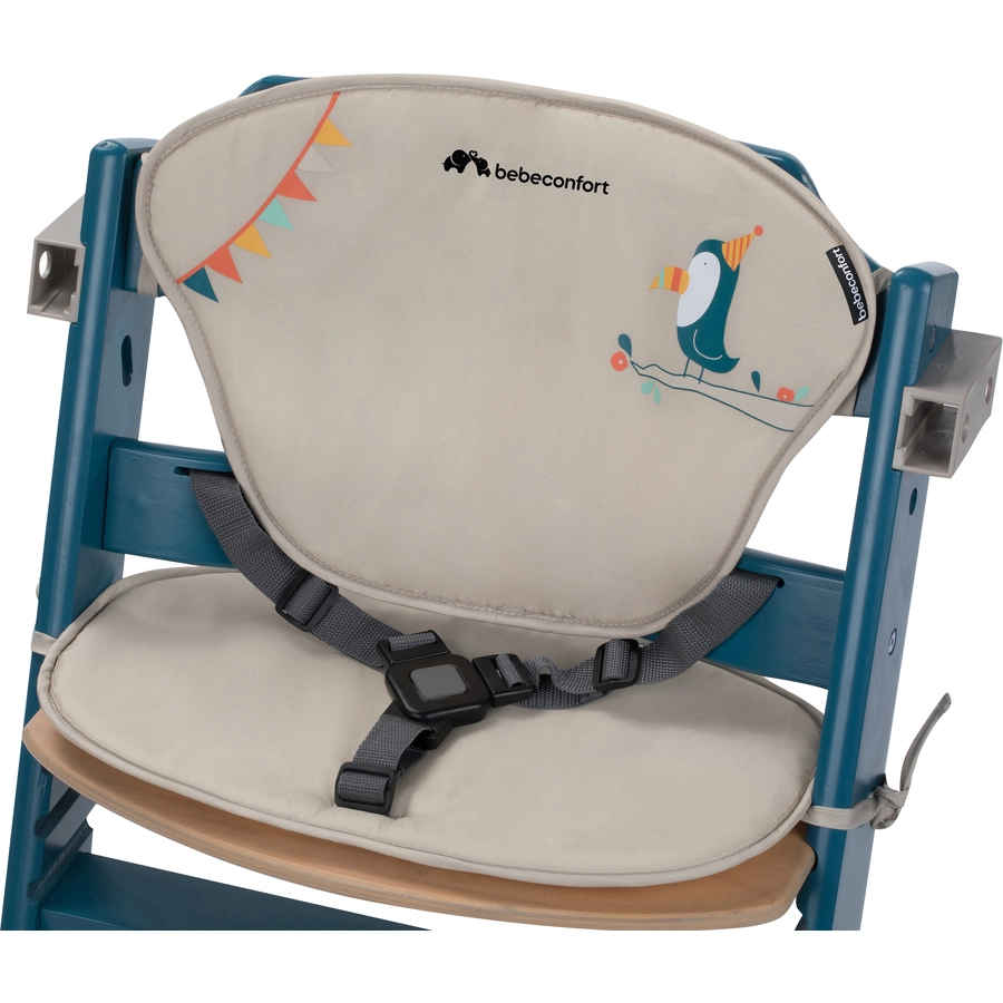 Bebeconfort Hochstuhl Timba mit Kissen Petrol BlueHappy Day