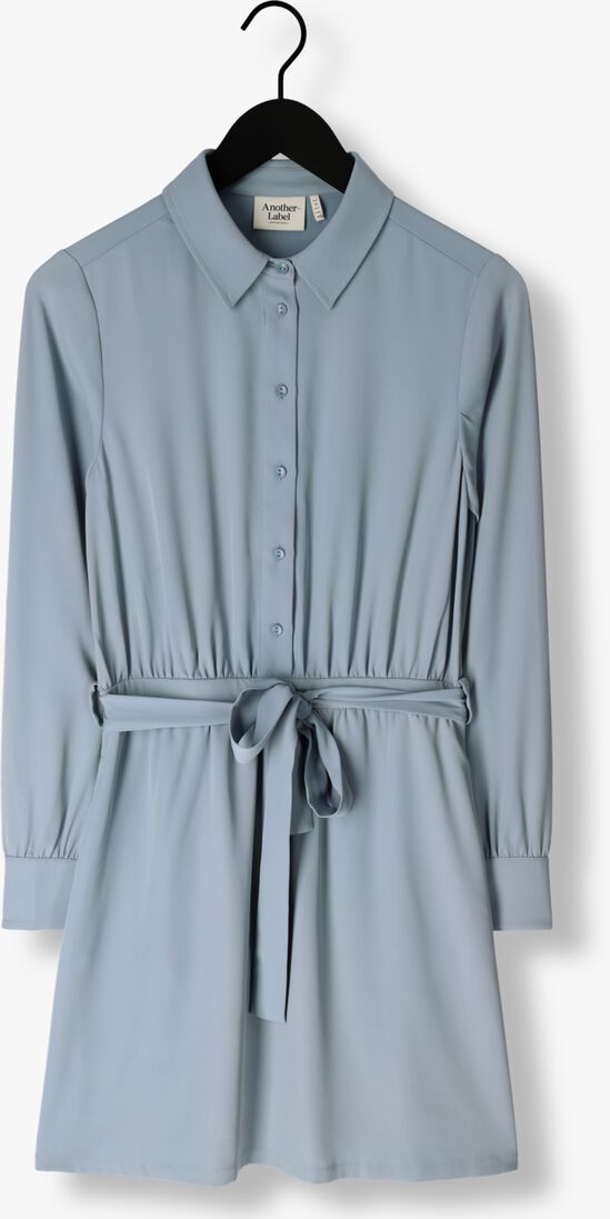 ANOTHER LABEL lichtblauwe another label mini jurk melia dress l/s