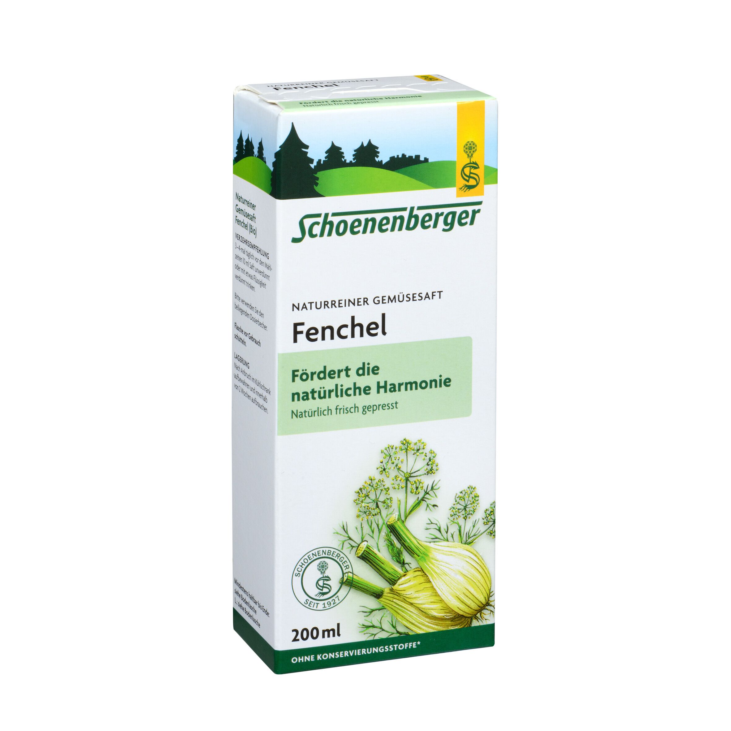 Schoenenberger® naturreiner Gemüsesaft Fenchel