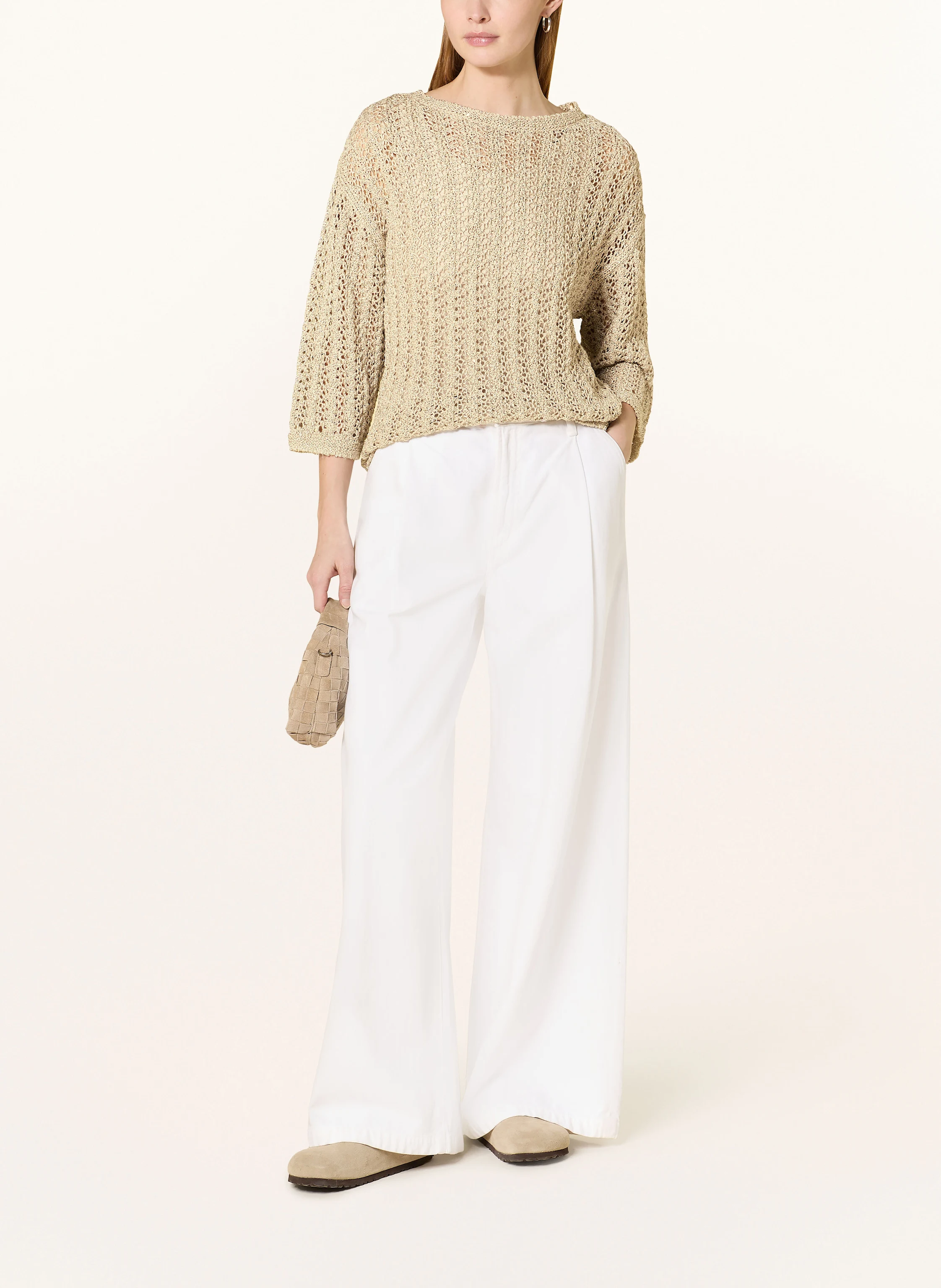 s.Oliver BLACK LABEL Pullover mit 3/4-Arm und Pailletten