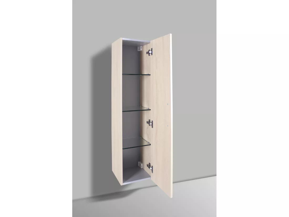 Colonne salle de bain 120 cm chêne californien naturel Aquazur