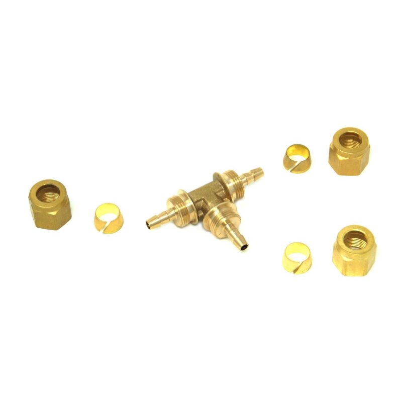 DREHMEISTER T-Verbindungsadapter für LPG Flexleitung 6-6-6mm