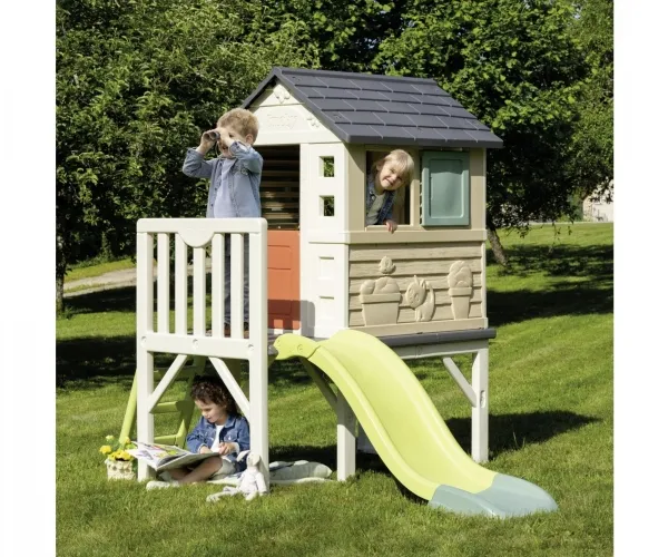 Smoby 810802, Stående legehus, 2 År, 1 dør(e), Rutsjebane, Flerfarvet