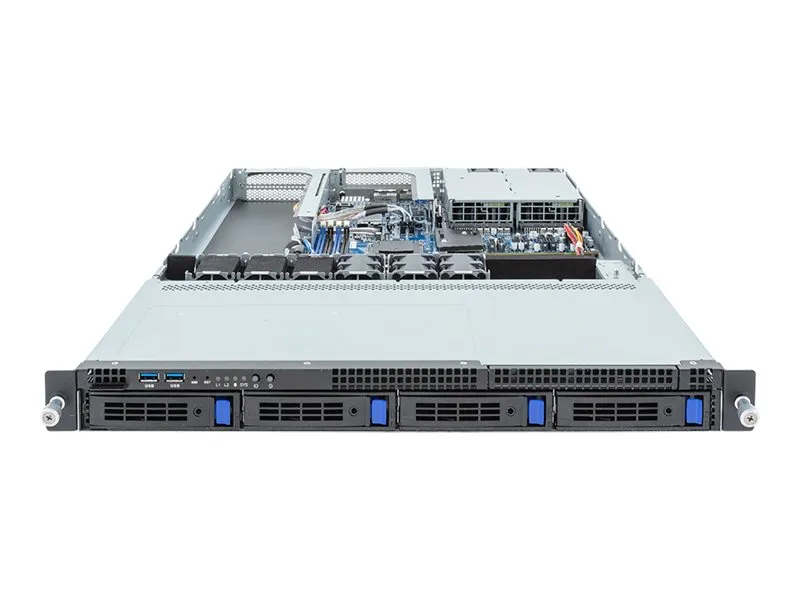 Gigabyte R133-C10-AAA1 - Server - rack-monterbar 1U - envejs - uden CPU - RAM 0 GB - SATA - hot-swap 2.5